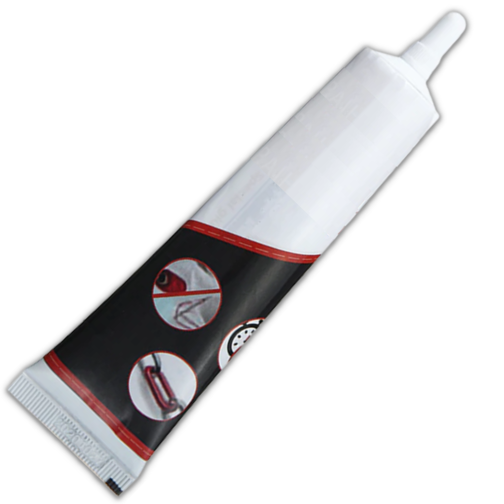 Cola de reparação para tecidos Aomeily, ideal para projetos de artesanato e reparos em roupas e tecidos.