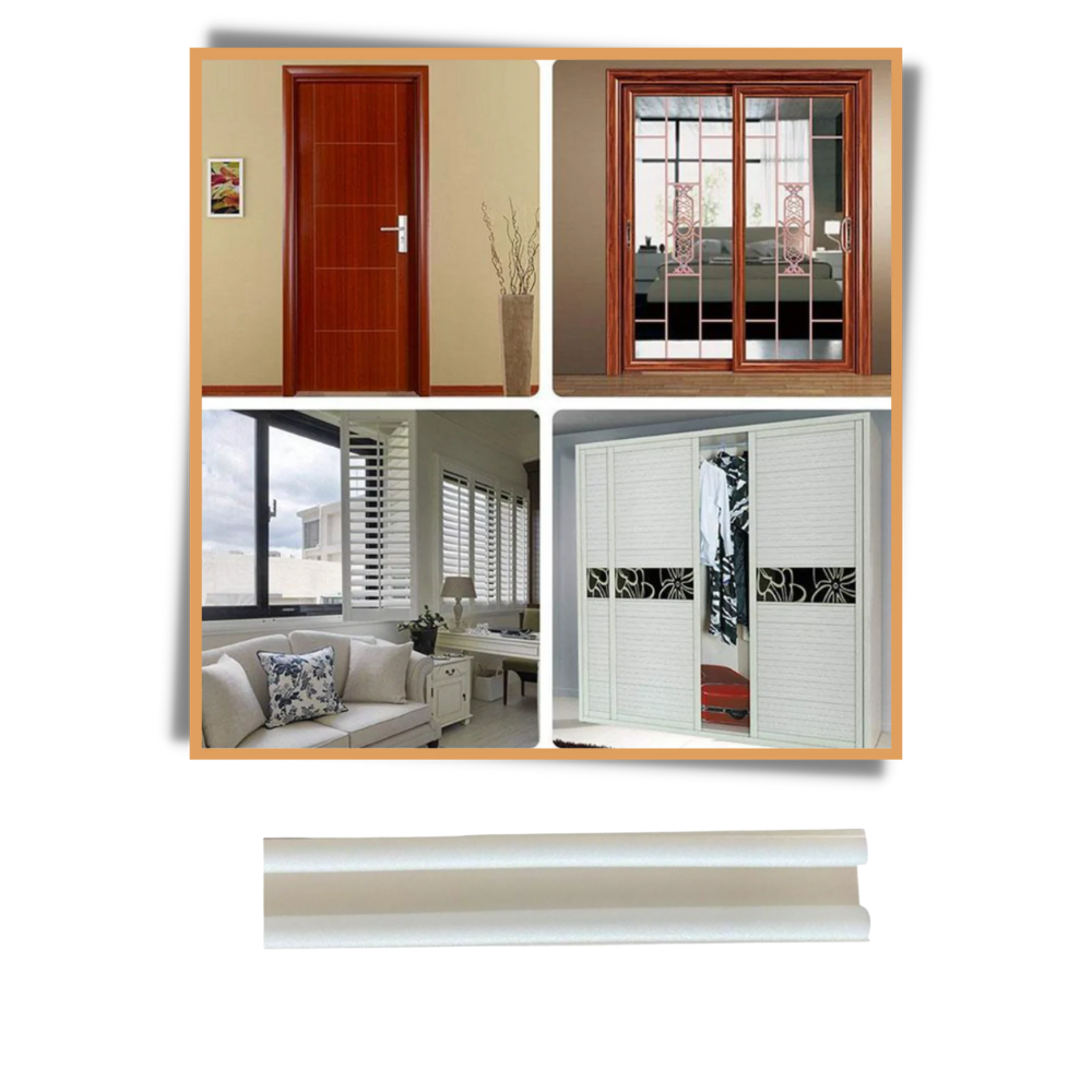 Butoir e isolante de porta branco da marca Apehuyuan, ideal para proteção e acabamento em portas de quarto ou entrada.