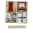 Butoir e isolante de porta branco da marca Apehuyuan, ideal para proteção e acabamento em portas de quarto ou entrada.