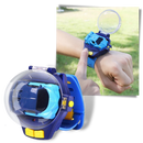 Veículo de jogo azul da Apmemiss, montre voiture télécommandée rechargável, com detalhes de carro de controle remoto.