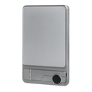 Bateria externa magnética fina Leshp para Apple, carregador portátil cinza com design compacto e magnético.