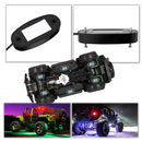 Conjunto de 8 luzes RGB para veículos da marca Appletree, peças de reposição para iluminação automotiva.