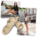 Sandálias ortopédicas de suporte para mulheres, com design que valoriza o cuidado da saúde do arco plantar e do conforto.