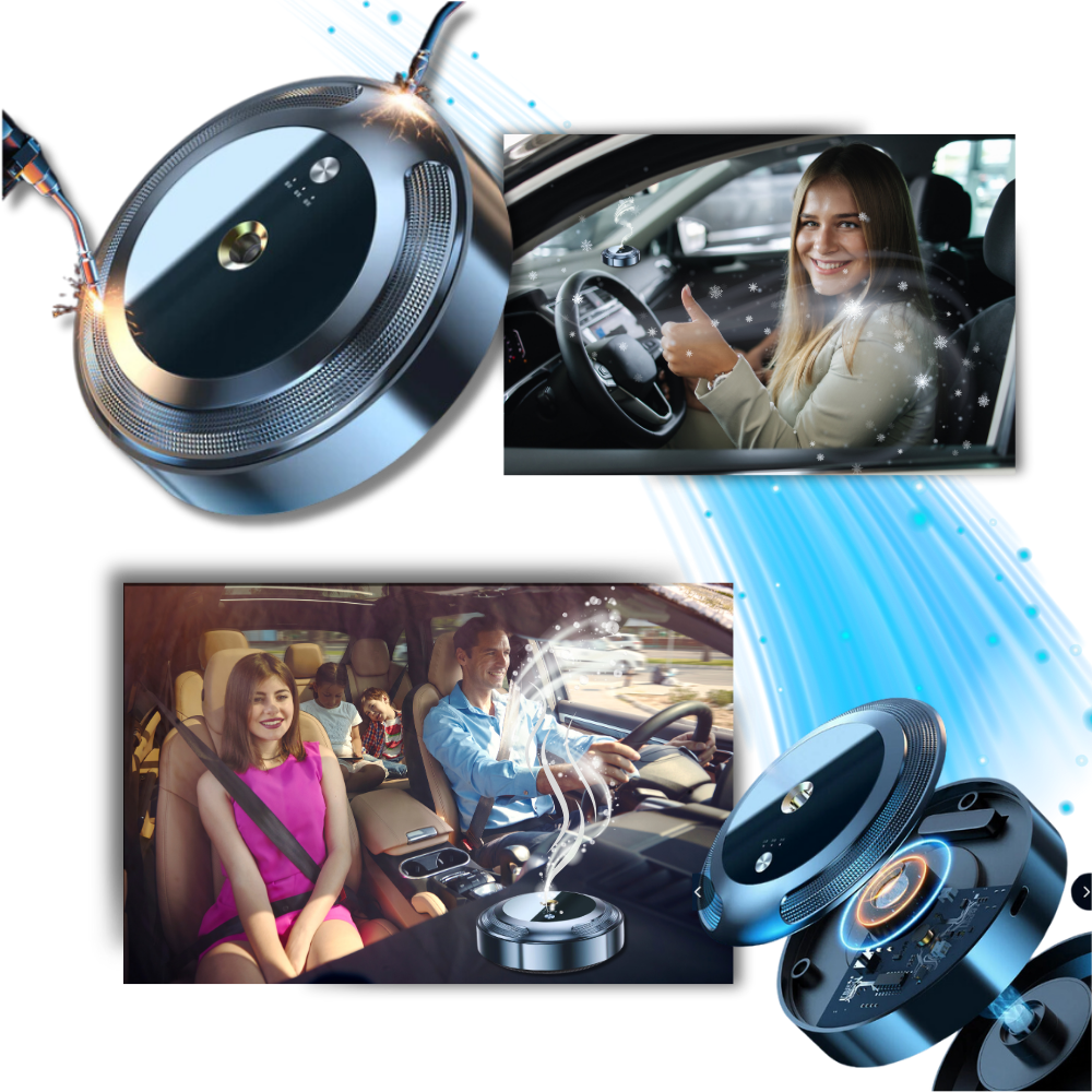 Purificador de ar de carro Arome City resistente ao calor, com três fragrâncias, para manutenção e decoração de veículos.
