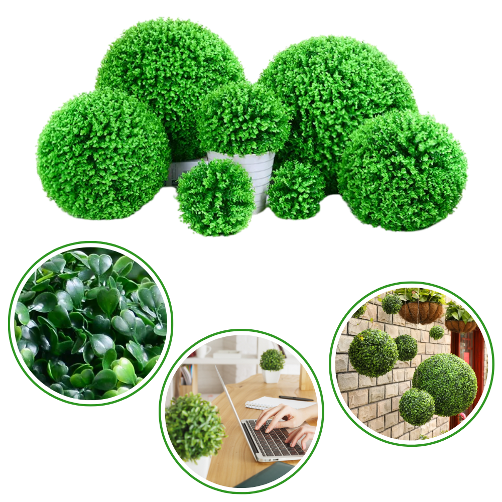 Bolas de grama artificial para topiária, decorativas, de plantas artificiais da marca Asia, ideal para decoração de jardim ou interior