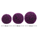 Bolas de gramado topiária artificial da marca Asia, decorativas, com aspecto natural em plantas e flores artificiais.
