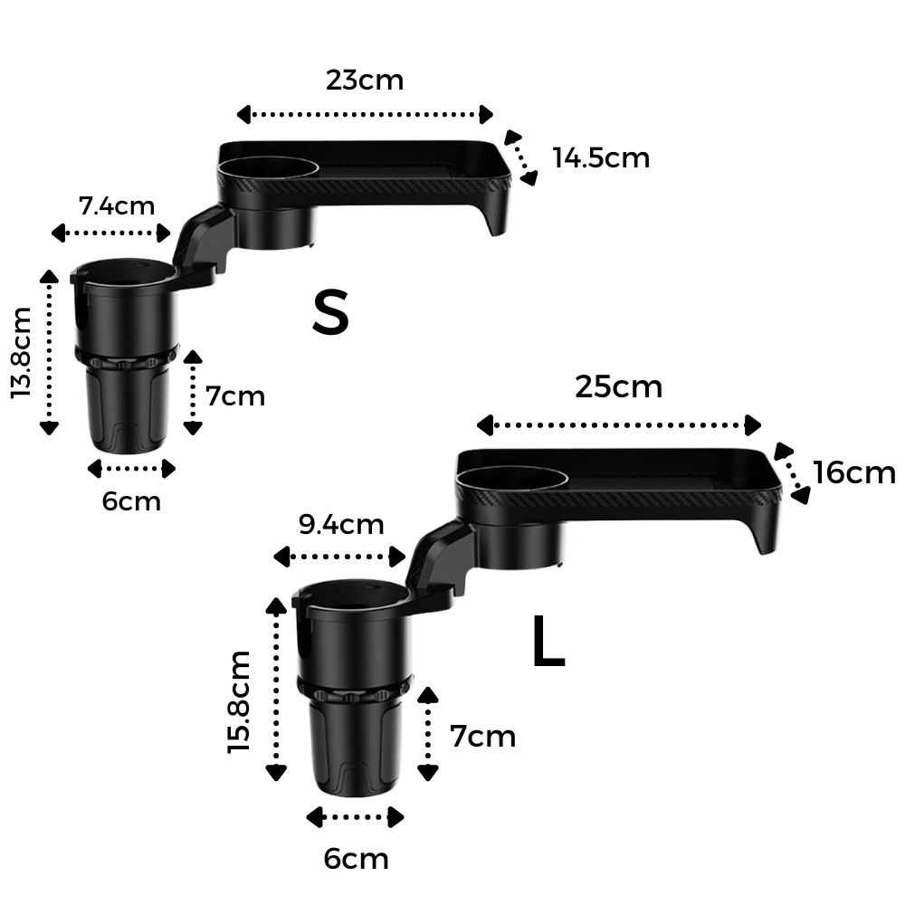 Porte-gobelete com suporte rotativo para carro, feito pela Asnouifu, ideal para manter bebidas e objetos no veículo.