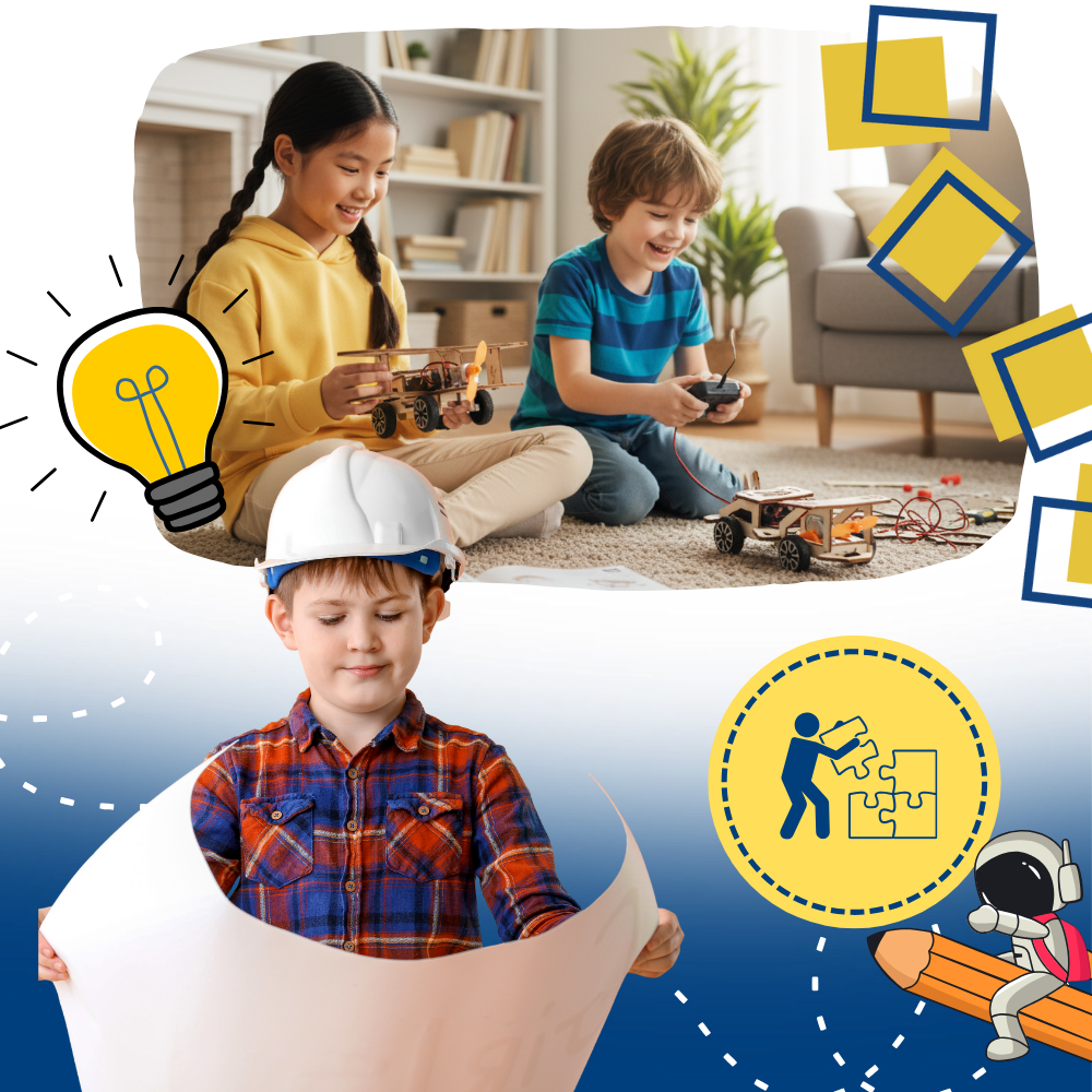 Brinquedo educativo de construção em madeira para montar, com peças coloridas e design didático para aprendizado infantil.