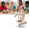 Brinquedo de aprendizado em madeira para montar, brinquedo educativo de ciências para crianças, montagem com peças de madeira.