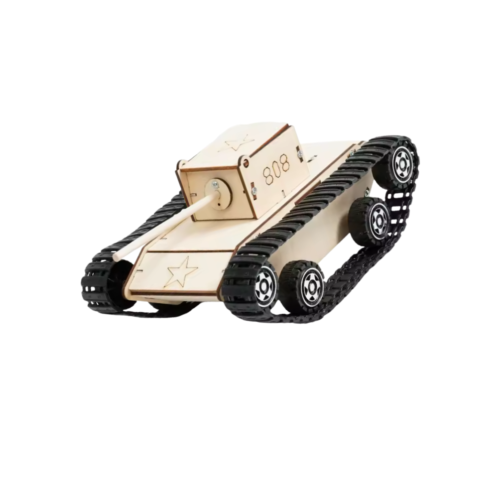 Brinquedo educativo de montagem em madeira, tanque de ciência para aprender construções e mecânica com brinquedo de montar.