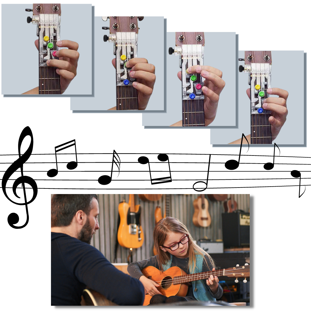 Outil de apprentissage des accords de guitare de la marque Asuda Outdoor Discount, accessoires pour instruments de musique.