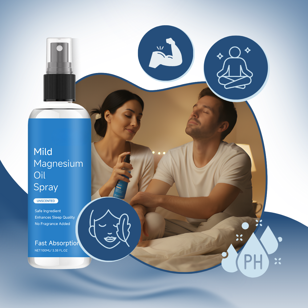 Spray relaxante com cloreto de magnésio da marca Asutra, indicado para fitness e nutrição, visível na imagem.