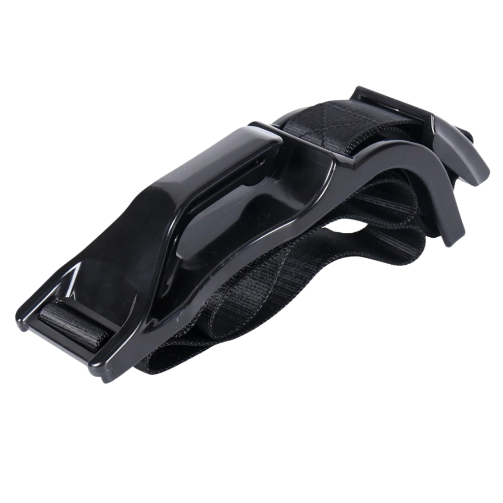 Ajustador de cinto de segurança preto para mulheres grávidas da marca Atopoler, com design confortável para segurança veicular.