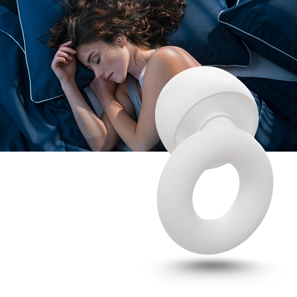 Bouchons d'oreille en silicone Audree turquoise pour soin des oreilles, doux et confortable, visibles dans l'image.