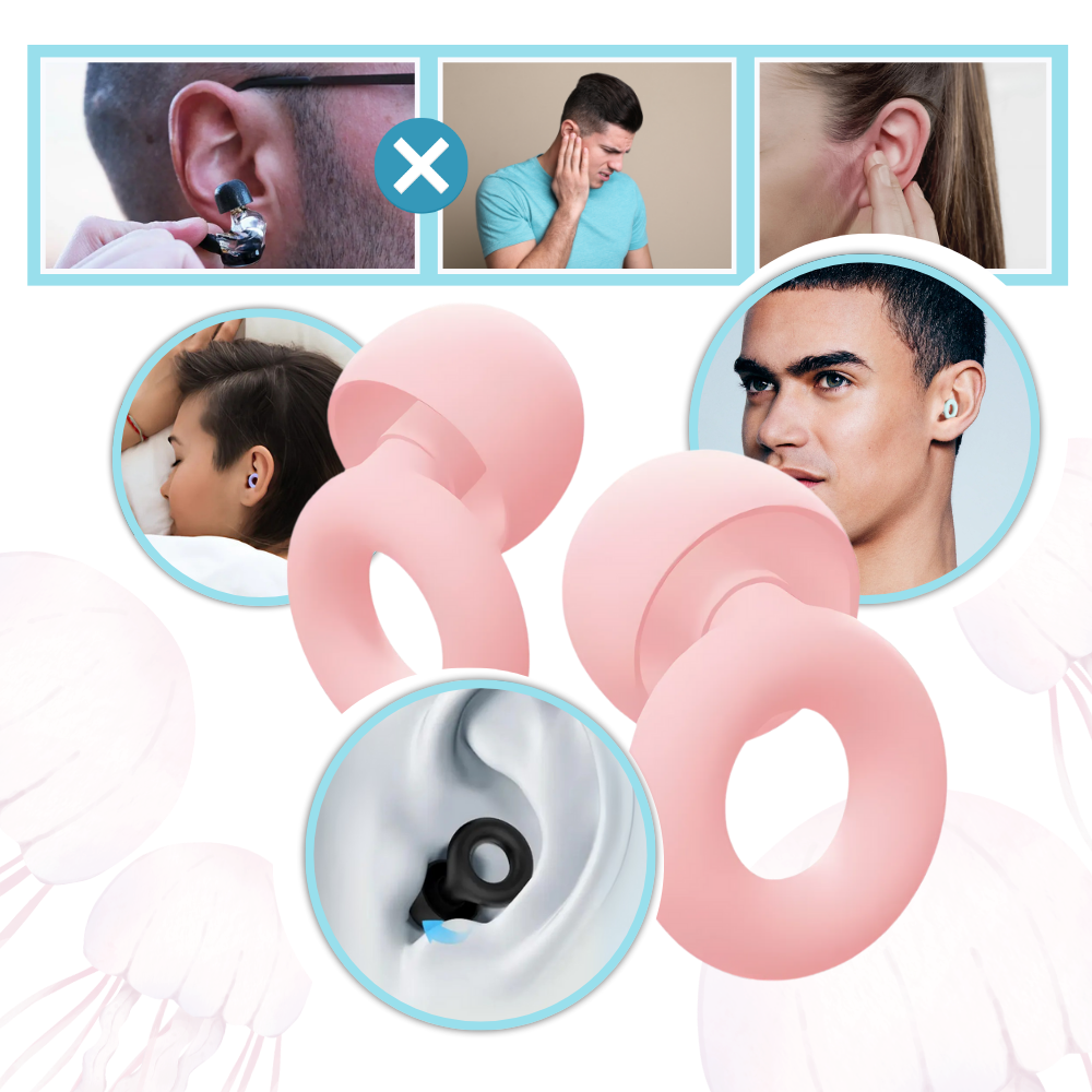 Bouchons d'oreille en silicone turquoise Audree pour soin des oreilles, confortables et souples, pour une protection auditive.