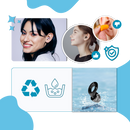 Bouchons d'oreille en silicone Audree pour soin des oreilles, de couleur turquoise, adaptés pour protection auditive.