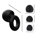 Bouchons d'oreille en silicone Audree turquoise, protection pour le soin des oreilles, petits et confortables.