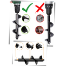 Peneira de jardim Auger Drill Bits, perfuratriz de 4x22cm para jardinagem, ferramenta para escavação no solo.