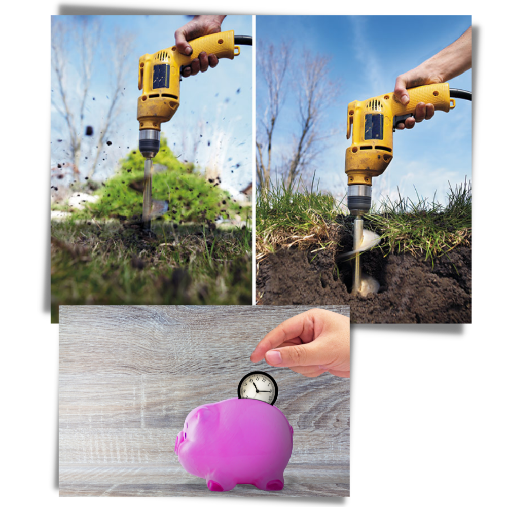 Pedaços de broca de perfuradora de jardim Auger Drill Bits, 4x22cm, para ferramentas de jardinagem.