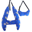 Almofada de viagem ergonômica Ausyst, peça de automóveis e motos, rosa, confortável e ajustável para suporte cervical.