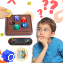 Conjunto de Gonggi, jogo tradicional de pegador de pedras, com cinco bolas coloridas, produzido pela Hbrc Play.