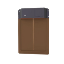 Porta automática para galinheiro Wacanda, de cor marrom, feita para facilitar o manejo e segurança do seu sistema de criação de aves.