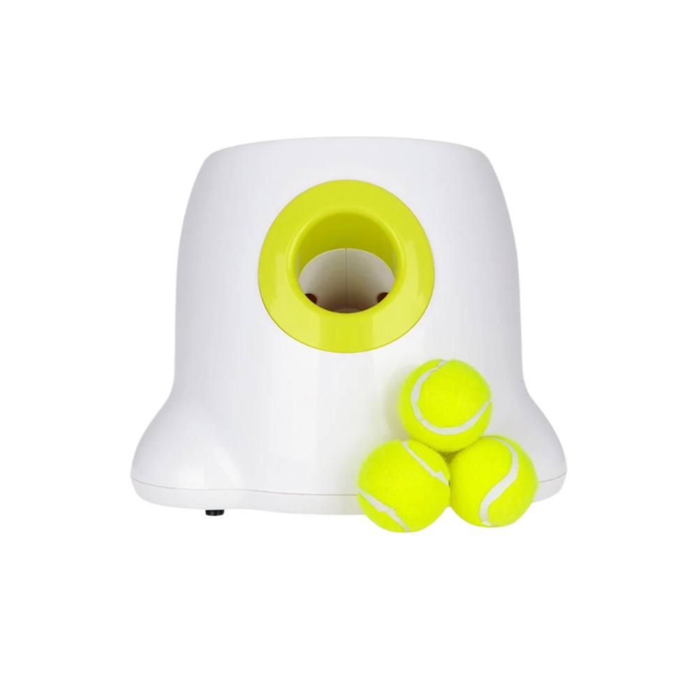 Lanceador de bolas automático para cães Valatala, acessório para brinquedos caninos, com design compacto e resistente.