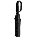 Guarda-chuva preto resistente ao vento com trava automática, modelo Homgreen, ideal para proteção contra chuva e vento forte.