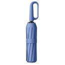 Guarda-chuva azul resistente ao vento da Homgreen com trava automática, ideal para proteção contra chuva e ventos fortes.