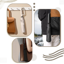Guarda-chuva resistente ao vento Homgreen com trava automática, design compacto e espaço saving.