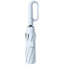 Guarda-chuva branco resistente ao vento com trava automática, ideal para proteção contra chuva e vento forte.
