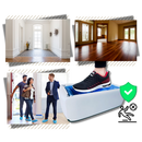 Distributeur automático de capa de proteção para sapatos Trayknick, mostrando o dispositivo de segurança para cobertura de calçados