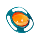 Tigela universal com tampa verde da Nont para bebês, com design gire-gyroscopique para evitar derramamentos.