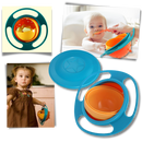 Tigela com design universal giratória para bebês, marca Nont, com tampa e bico para facilitar alimentação infantil.