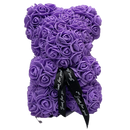 Boneco ursinho em rosas da Bafind, com detalhes em vermelho, parte de coleção de bonecos, coffrets e figurines.