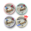 Jogo de esgrima com balões de bambu Weisipu, figurinha interativa com bambu e balões coloridos para diversão.