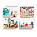 Jogo de esgrima com balões de bambu Weisipu, brinquedo portátil de figuras de esgrima com balões coloridos.