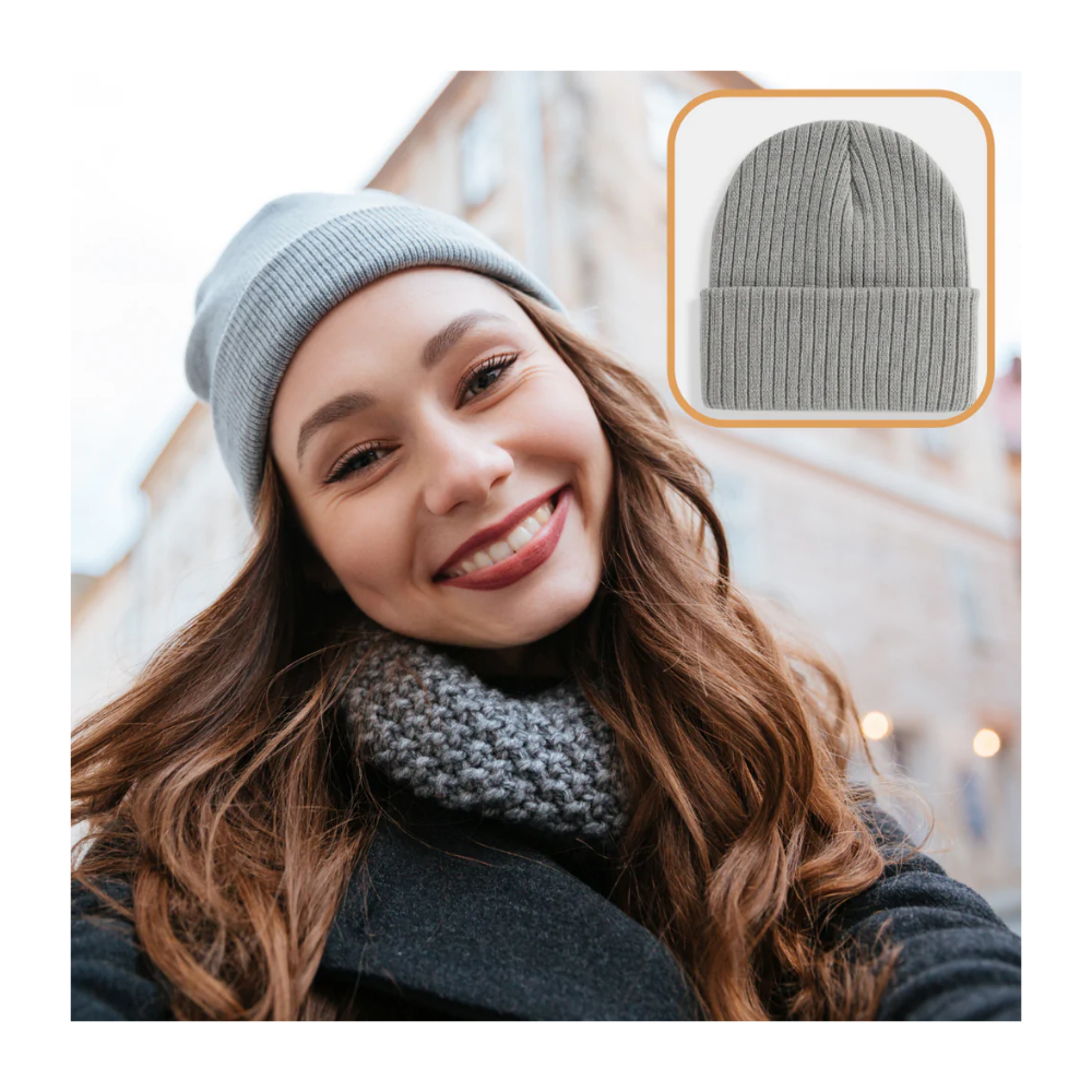 Chapéu bonnet côtelé clássico preto da marca Bangcool, acessório de moda com tecido texturizado e estilo elegante.