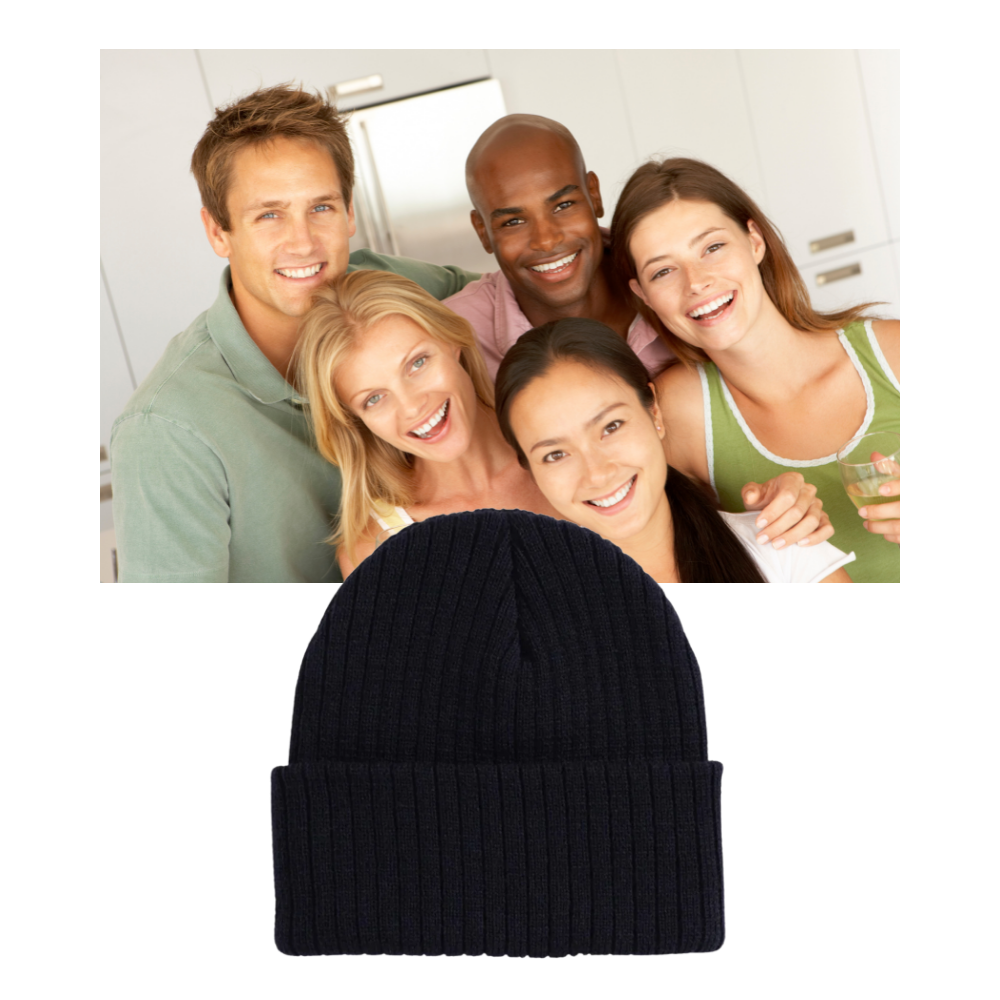 Chapéu bonnet côtelé clássico preto da marca Bangcool, modelo de tecido com design simples e elegante.