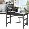 Estante elevada para micro-ondas da Banggood, acessório de pequeno eletrodoméstico com dois níveis de armazenamento.