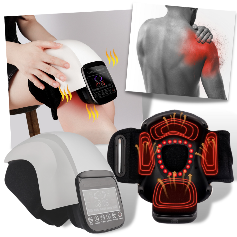 Masseur elétrico infravermelho para joelhos, dispositivo de relaxamento e alívio da dor, marca Banggood.