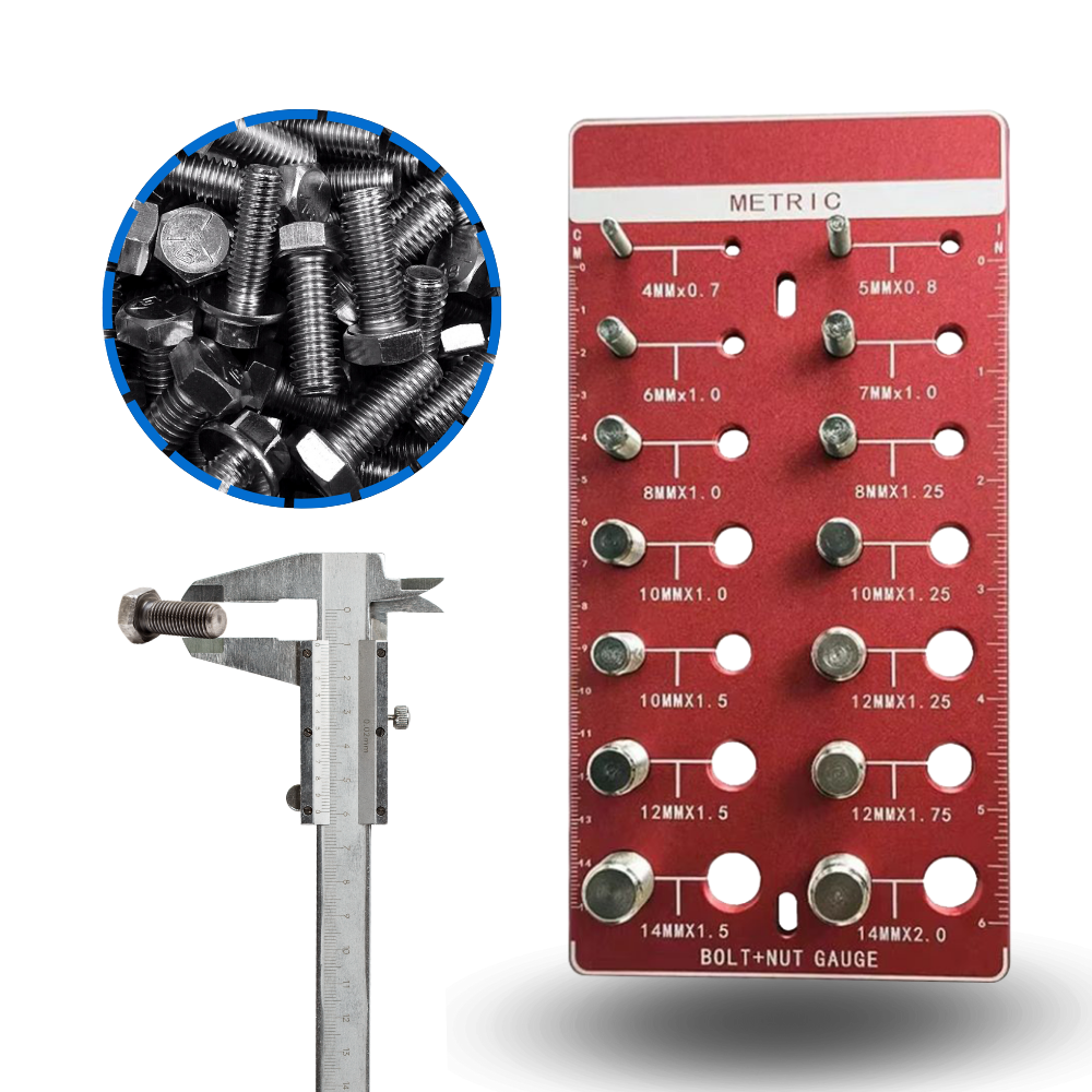 Jauges de filetage de haute précision Banggood, outil de mesure pour détecter les filetages avec précision rouge.