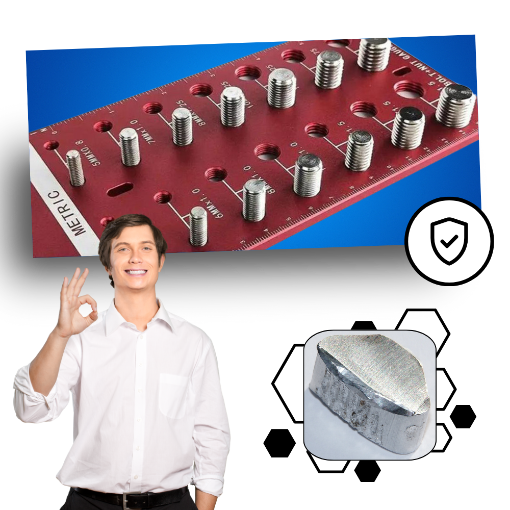 Jauges de filetage de haute précision Banggood, outils de mesure et détecteurs, en rouge, pour contrôle précis des filetages.