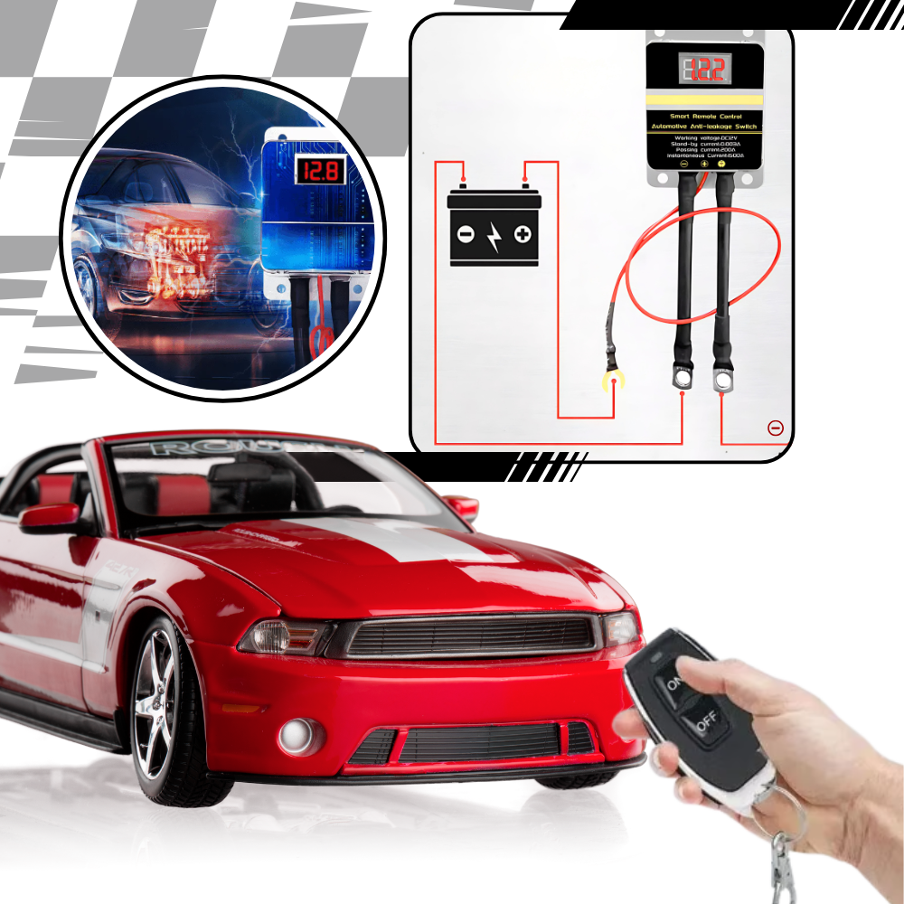 Coupe-circuit para carro Banggood, peça de reposição para automóveis e motos, mostrado conectado em um veículo.