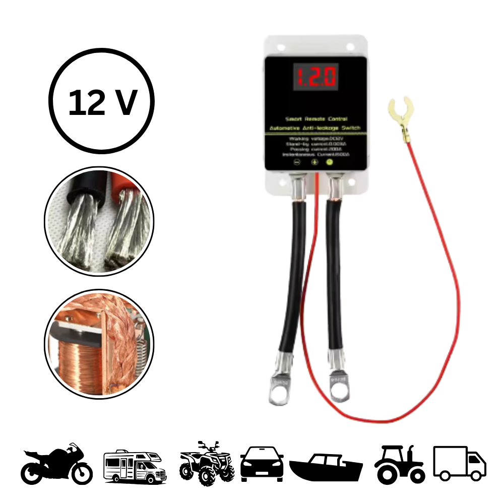Coupe-circuit para carro, peça de reposição automotiva da marca Banggood, mostrado conectado em uma configuração de veículo.