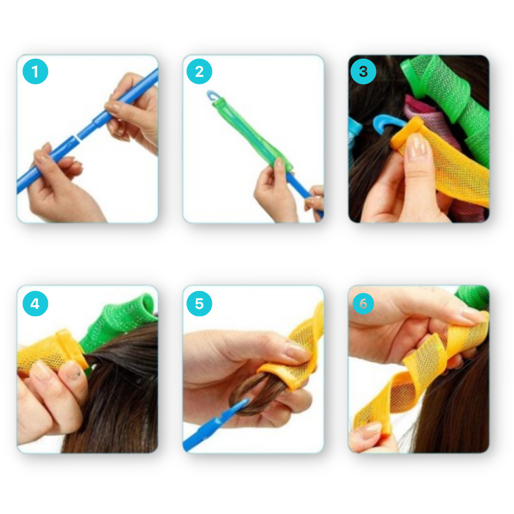 Kit de 10 rouleaux para modelar cabelos sem calor, produto para cuidados capilares da Banggood, ideal para cachos e ondas.