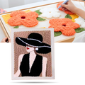 Kit de broderie terapêutica Baoblaze com motivos florais, ideal para atividades de lazer criativo e relaxamento.