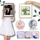 Kit de bordado terapêutico Baoblaze para hobbies criativos com motivos florais, ideal para relaxamento e criatividade.