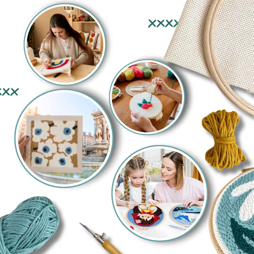 Kit de broderie terapêutica Baoblaze para hobbies criativos, com floral e detalhes para relaxamento e entretenimento.
