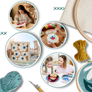 Kit de broderie terapêutica Baoblaze para hobbies criativos, com floral e detalhes para relaxamento e entretenimento.